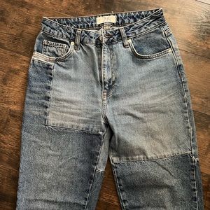Free People Patched Jeans